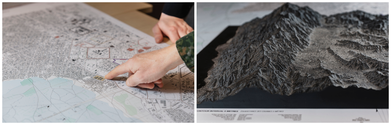 2D- en 3D-kaarten naast elkaar, gemaakt door DGeo.