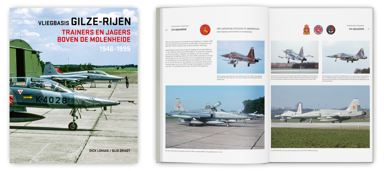 een impressie van het boek met de titel Vliegbasis Gilze-Rijen 1946-1995 – Trainers en jagers boven de Molenheide’