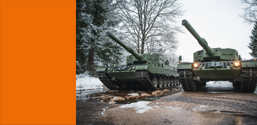 De twee door Rheinmetall gereviseerde tanks