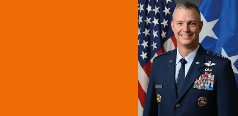 Portret van een hoge Amerikaanse militair.