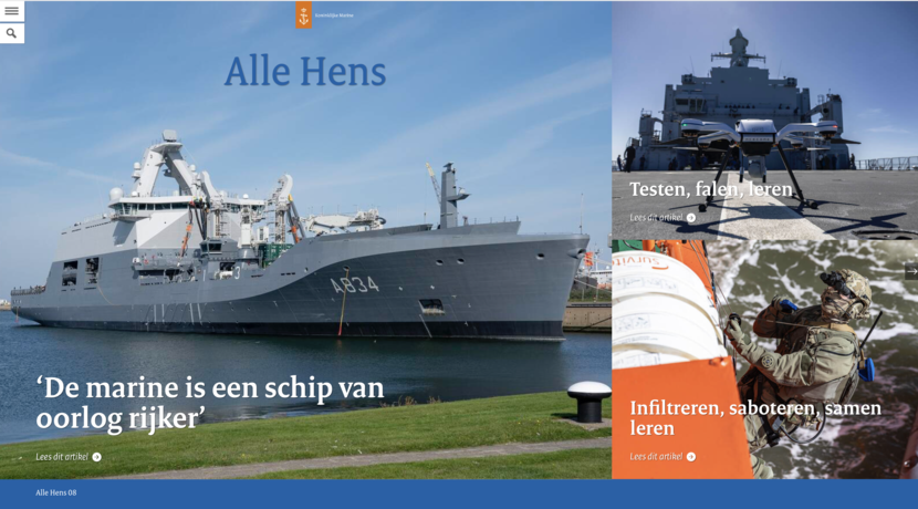 afbeelding van de index, 3 artikelen die in deze uitgave van de Alle Hens te lezen zijn.