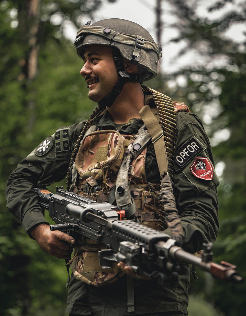 Georgische OPFOR (oefenvijand) is klaar voor de aanval.