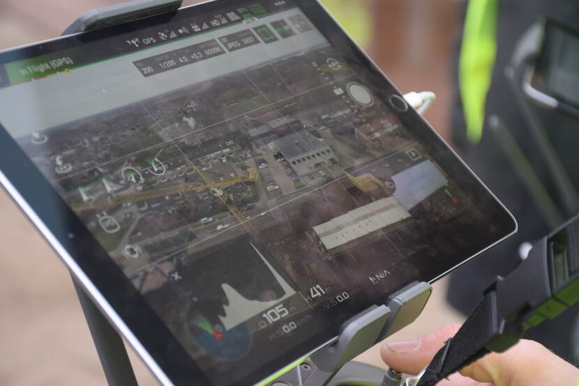 Besturing van een drone.