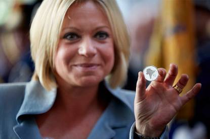 minister met waterloo munt