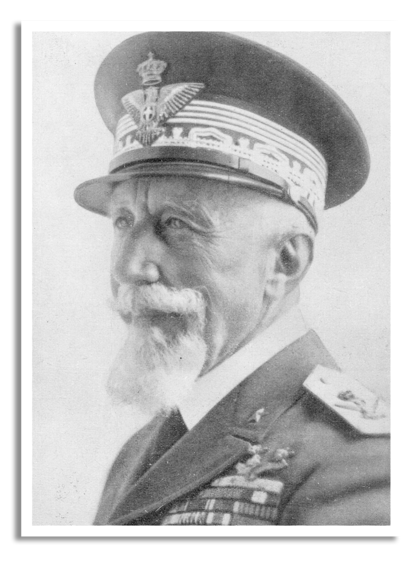 Maarschalk Emilio De Bono in uniform.