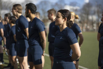 Soldaat-3 Geertje Smits tijdens verschillende momenten tijdens haar opleiding op de KMA in Breda.