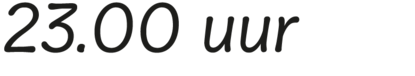 23.00 uur