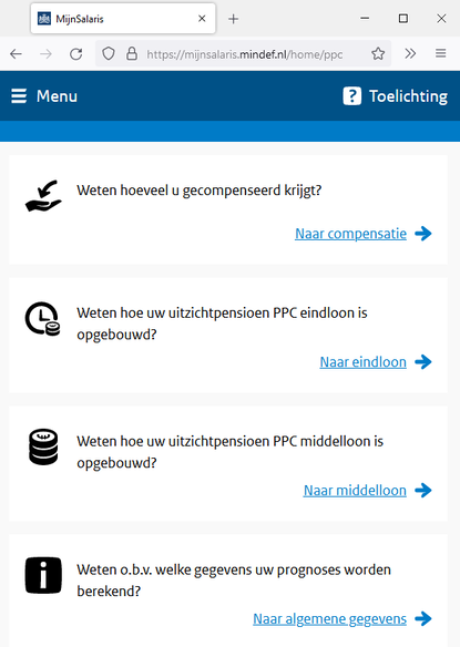 Screenshot van Mijn Salaris app
